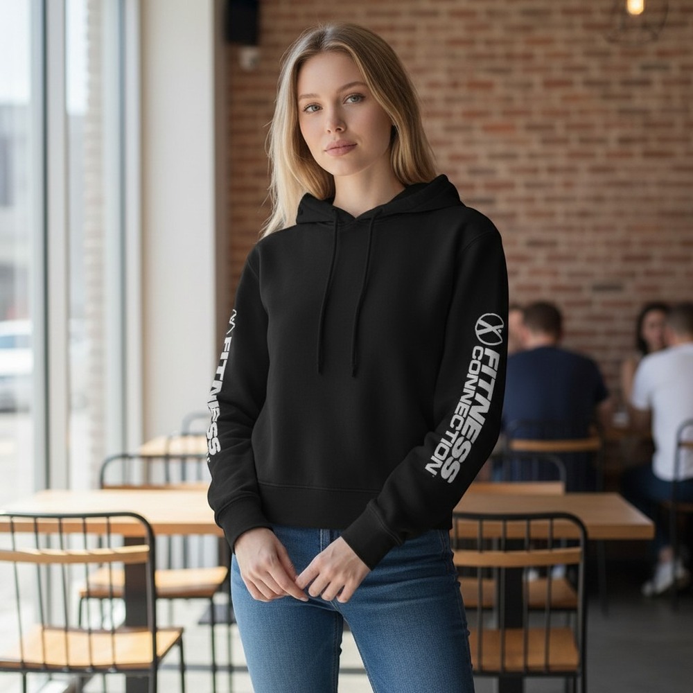 Beimar Fitness Connection Pullover Hoodie Sweatshirt Adult Medium Black Workout